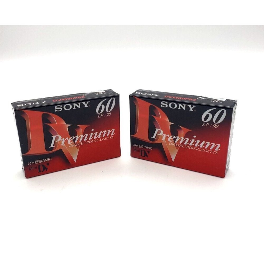 Lot of 2 SONY Premium DVC Digital Video Cassette 60 Minutes Tapes NEW SEALED